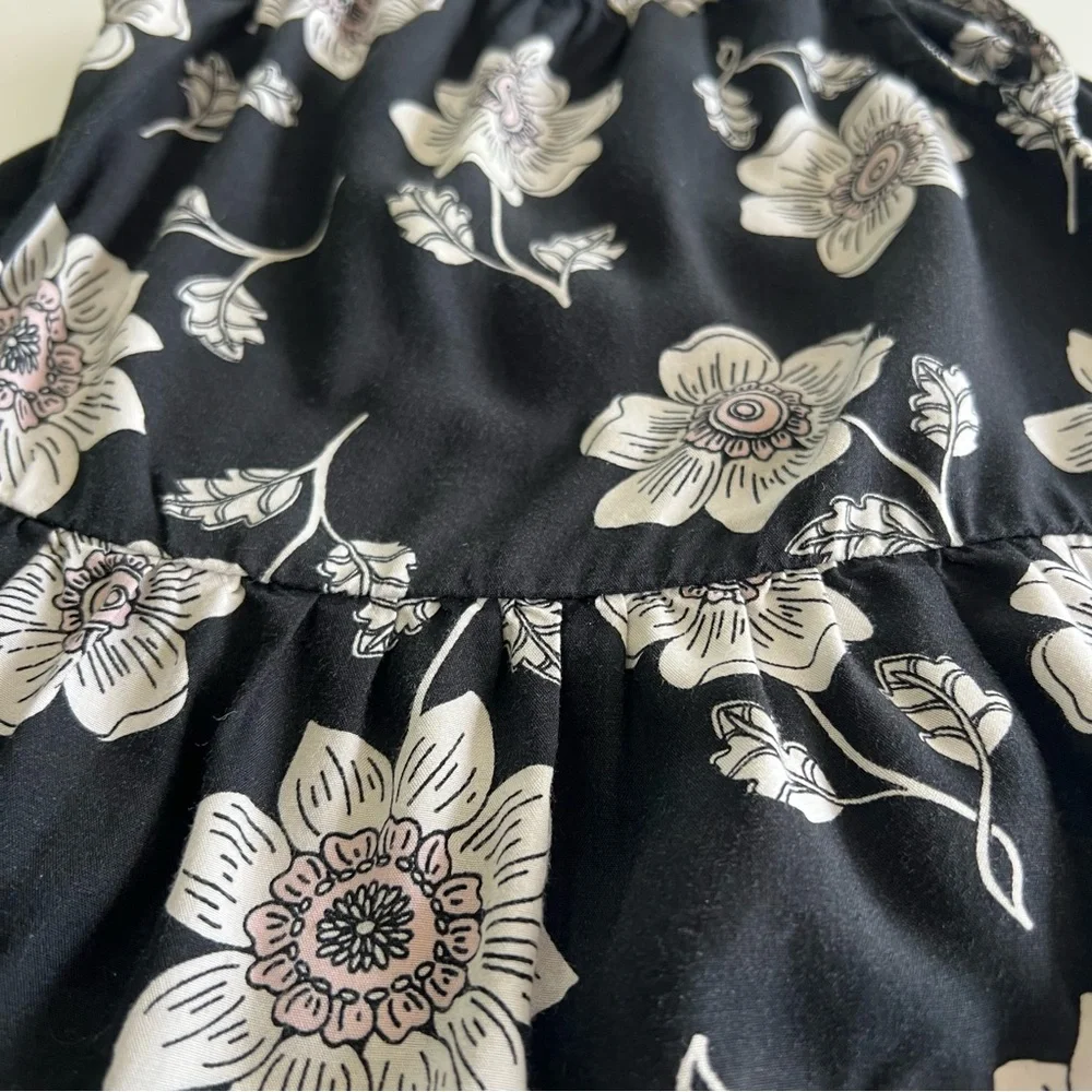 Carter’s Black & White Floral Two Piece Set Size 24 Months Tank Bloomers Cute